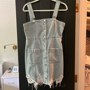 Jean button up dress
